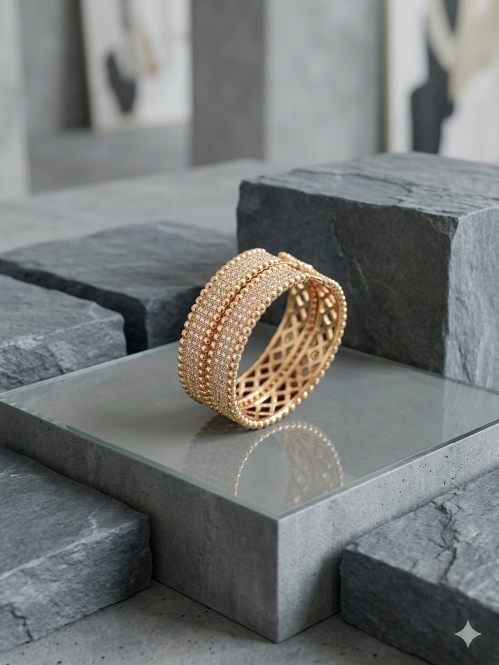 14k Gold - Filled Pave Crystal Wide Band Earrings